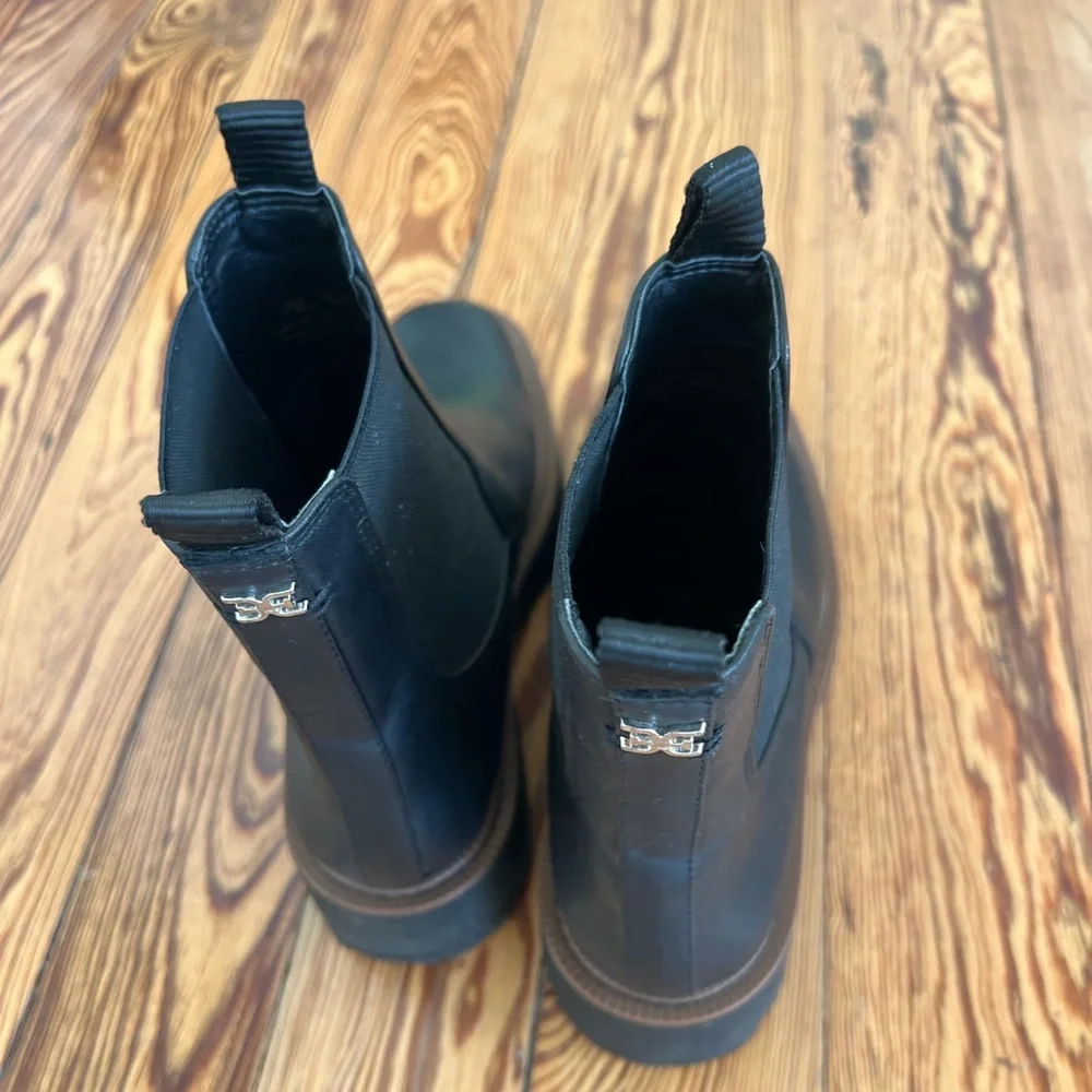 Sam Edelman Laguna Black Leather Weatherproof Chelsea Boot 7.5 - Picture 8 of 13